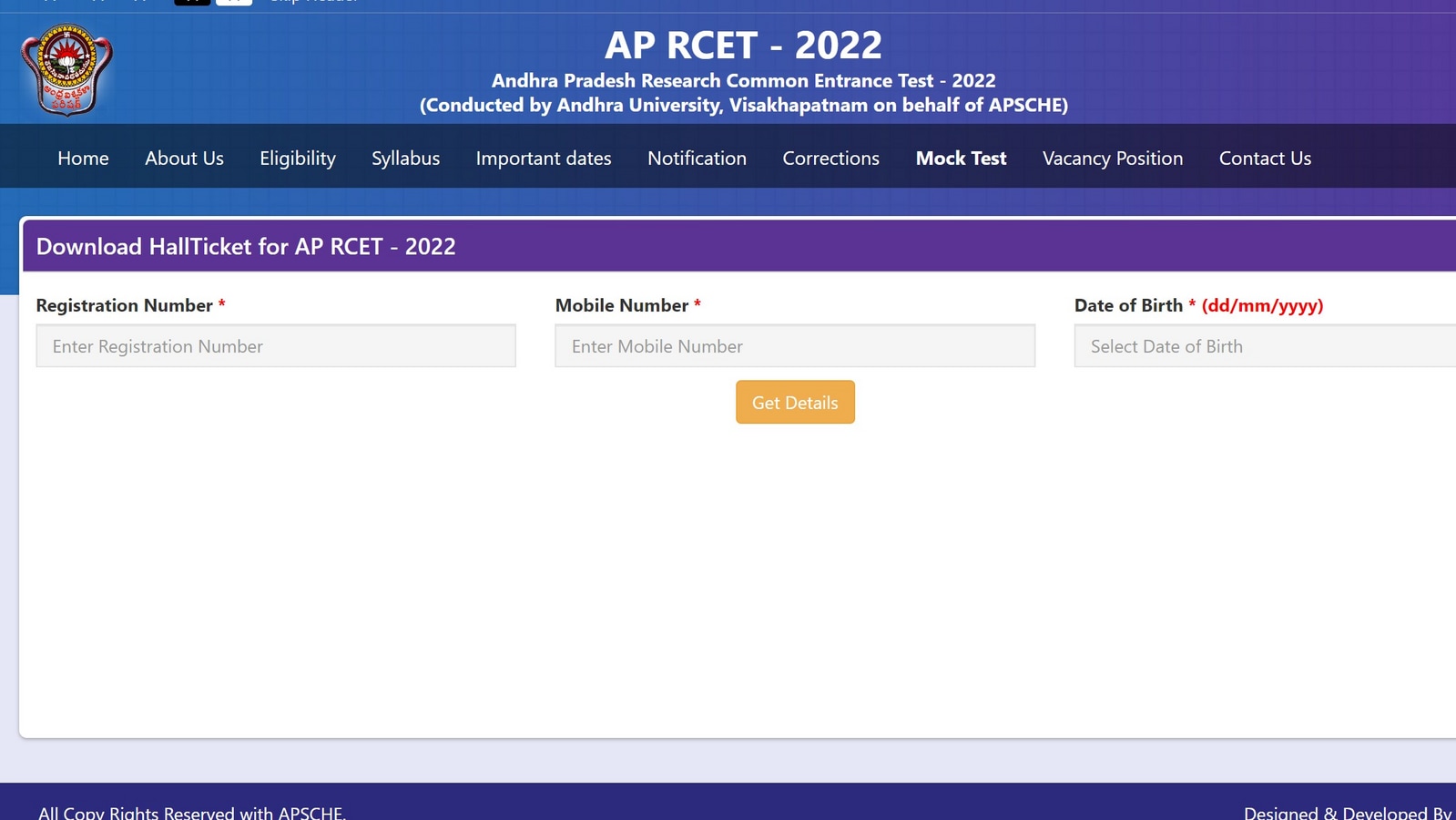 AP RCET 2022 admit card released at cets.apsche.ap.gov.in, get link