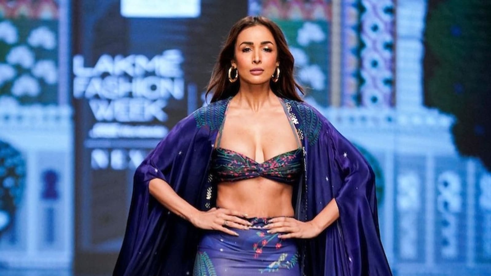 ‘Goddess’ Malaika Arora glams up in blue as showstopper at Lakme Fashion Week, fans react. See pics