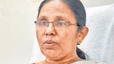 Kochi: In this Tuesday, June 4, 2019 file photo Kerala Health Minister K K Shailaja addresses the press in Kochi. Shailaja said she was considered for the prestigious Ramon Magsaysay Award for 2022, but did not give her consent to accept the honour going by the party’s decision. (PTI Photo) (PTI09_04_2022_000098B) (PTI) Kochi: In this Tuesday, June 4, 2019 file photo Kerala Health Minister K K Shailaja addresses the press in Kochi. Shailaja said she was considered for the prestigious Ramon Magsaysay Award for 2022, but did not give her consent to accept the honour going by the party’s decision. (PTI Photo) (PTI09_04_2022_000098B) (PTI)