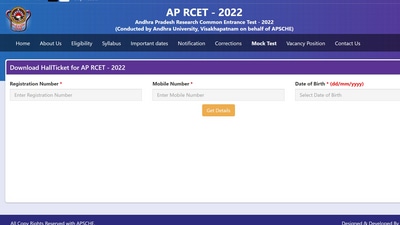 AP RCET 2022 admit card released at cets.apsche.ap.gov.in