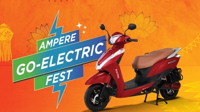 Ampere's e-scooter is among those on which deals are being offered (Image used only for representation) Ampere's e-scooter is among those on which deals are being offered (Image used only for representation)