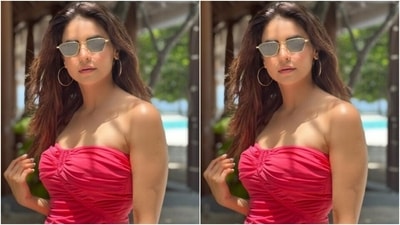 Aamna's fashion diaries are goals for us. A few days back, the actor ravishing in a short pink dress. (Instagram/@aamnasharifofficial)
