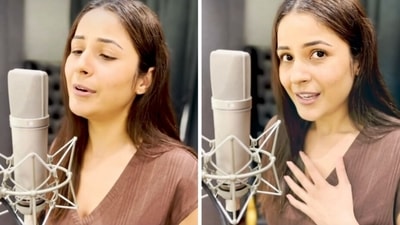 Shehnaaz Gill in a still from her video. Shehnaaz Gill in a still from her video.