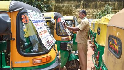Karnataka high court stayed an order by the state transport department stopping auto rickshaw services provided by app-based aggregators, including Ola and Uber. (PTI) Karnataka high court stayed an order by the state transport department stopping auto rickshaw services provided by app-based aggregators, including Ola and Uber. (PTI)