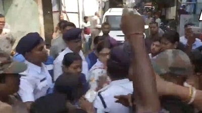 The convoy of NCPCR chief Priyank Kanoongo was stopped in Baidyabati, Hooghly district. (ANI)