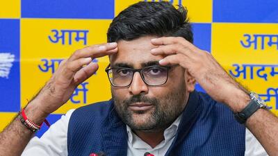 AAP Gujrat state convenor Gopal Italia in New Delhi on Thursday. (PTI Photo)