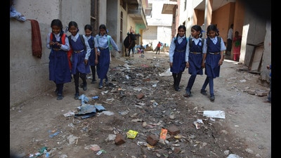 The 13 villages were merged with the Chandigarh MC in December 2018. Now, the civic body is planning to hand over their cleanliness to a private firm. (HT File Photo)