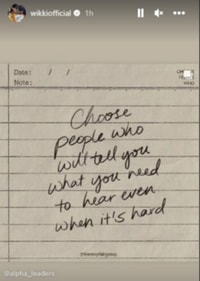 Vignesh Shivan's post on Instagram Stories.