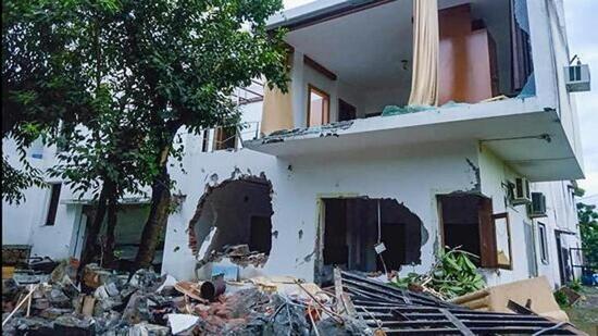 The district administration demolished the alleged illegal construction of the Vanantara resort using a bulldozer after the receptionist murder came to light. (PTI File Photo)