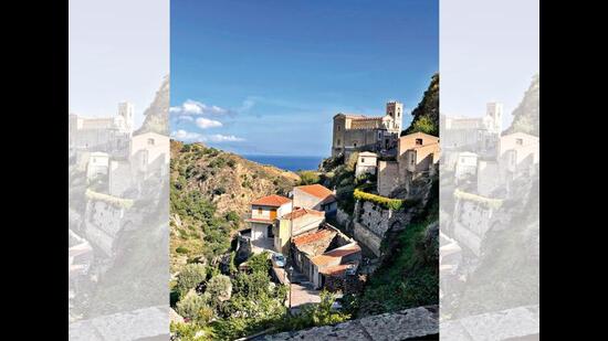 The church in Savoca village, where Michael married Apollonia in the movie The church in Savoca village, where Michael married Apollonia in the movie