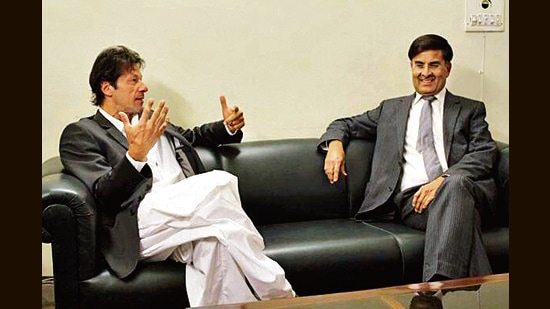 Author Sharat Sabharwal (R) with former PM of Pakistan, Imran Khan (ANI) Author Sharat Sabharwal (R) with former PM of Pakistan, Imran Khan (ANI)