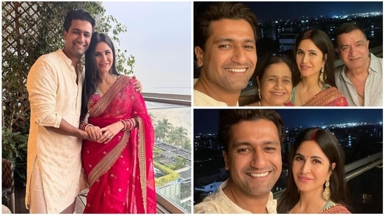 Katrina Kaif's fans were eagerly waiting for the actor to share her first Karwa Chauth pictures throughout the day on October 13. The Phone Bhoot actor finally dropped a slew of images later in the day that immediately took the internet by storm.(Instagram/@katrinakaif)