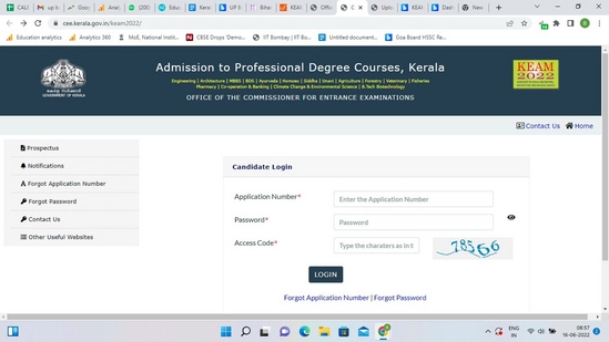 KEAM 2022 provisional list for third phase released at cee.kerala.gov.in