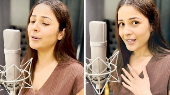 Shehnaaz Gill in a still from her video.