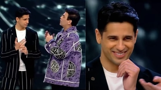 Sidharth Malhotra with Karan Johar on Jhalak Dikhhla Jaa 10.