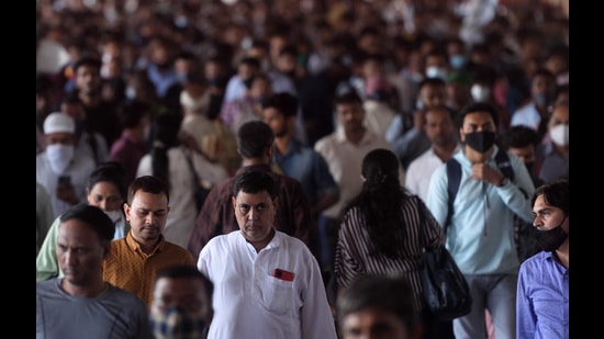 “While we should not restrict any of our day-to-day activities, we should start wearing masks in crowded areas again, especially if you have a family member who is unwell or has low immunity,” said Dr Rahul Pandit, who is a part of the Covid task force. (Satish Bate/HT PHOTO)