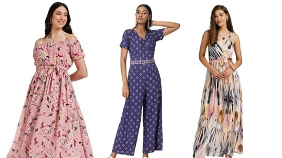 Dresses and jumpsuits for women are available at slashed down prices.