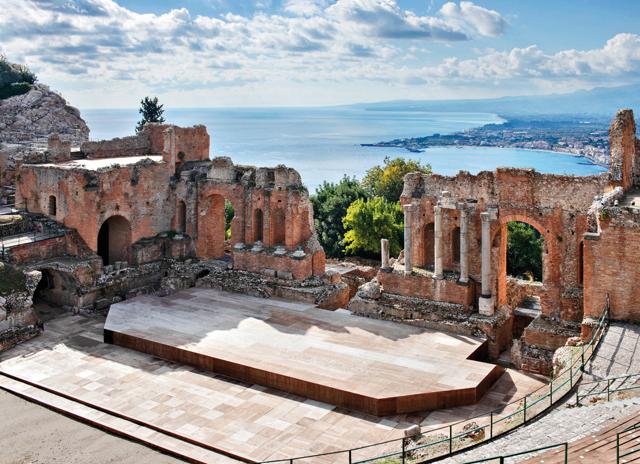 There were centuries of history in Taormina, like the ancient Greek theatre