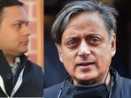 BJP IT cell chief Amit Malviya (L) and Congress leader Shashi Tharoor (R).