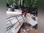 Following the incident, 40 visitors were stranded and were assisted by the 'Drishti lifesavers' who shifted them to safe places. Following the incident, 40 visitors were stranded and were assisted by the 'Drishti lifesavers' who shifted them to safe places.