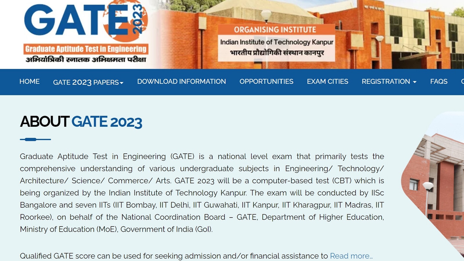 IIT Delhi 2023: Registration Through GATE 2023 for MTech Course to End on  March 30, Know Eligibility, How to Apply Here