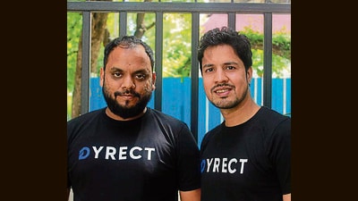 Yogesh Miharia (L) and Abhishek Agrawal, co-founders, Dyrect (HT PHOTO) Yogesh Miharia (L) and Abhishek Agrawal, co-founders, Dyrect (HT PHOTO)