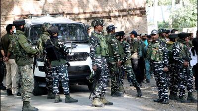 Security forces cordon off the area after militants shot dead a Kashmiri Pandit Puran Krishan Bhat outside his residence, in Shopian District of South Kashmir, on Saturday. (ANI) Security forces cordon off the area after militants shot dead a Kashmiri Pandit Puran Krishan Bhat outside his residence, in Shopian District of South Kashmir, on Saturday. (ANI)