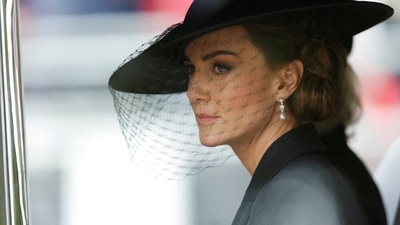 Kate Middleton-Meghan Markle: Kate Middleton, Princess of Wales after Queen Elizabeth II's funeral in London. (Reuters)