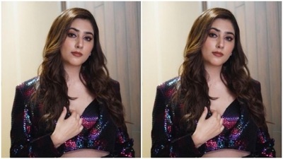 Disha played muse to fashion designer Ranbir Mukherjee and picked a sequined co-ord set from the shelves of the designer. (Instagram/@dishaparmar) Disha played muse to fashion designer Ranbir Mukherjee and picked a sequined co-ord set from the shelves of the designer. (Instagram/@dishaparmar)