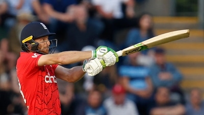England's captain Jos Buttler watches his shot (AP) England's captain Jos Buttler watches his shot (AP)