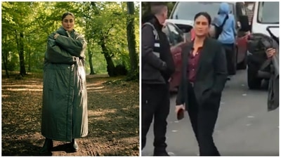 Kareena Kapoor spotted in a formal look on sets of her next. Kareena Kapoor spotted in a formal look on sets of her next. 