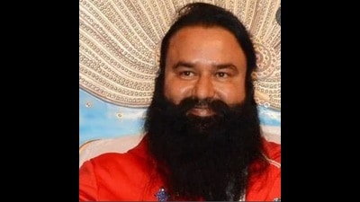 Ram Rahim was accompanied by family members and his controversial disciple Honeypreet Singh (HT PHOTO)