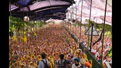 Bharti Kisan Union (Ekta - Ugrahan) on Saturday, organised a rally at Sangrur, demanding fulfillment of their demands. (HT photo)