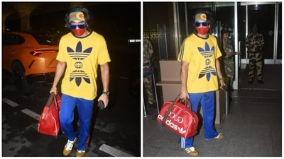 Ranveer Singh was seen at the Mumbai airport on Saturday. The actor has been busy travelling since quite a few days. He will now be seen in Karan Johar's Rocky Aur Rani Ki Prem Kahani and Rohit Shetty's Cirkus. (Varinder Chawla) Ranveer Singh was seen at the Mumbai airport on Saturday. The actor has been busy travelling since quite a few days. He will now be seen in Karan Johar's Rocky Aur Rani Ki Prem Kahani and Rohit Shetty's Cirkus. (Varinder Chawla)