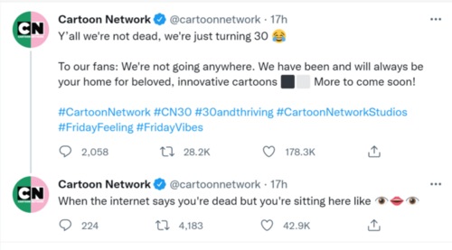 Cartoon Network on Twitter.