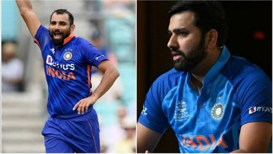 Mohammed Shami; Rohit Sharma (File/ICC)
