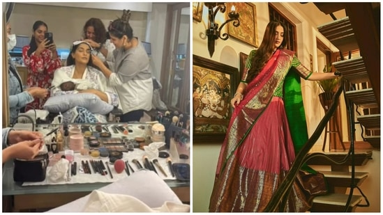 Sonam Kapoor shared a video from her makeup session for Karwa Chauth.&nbsp;