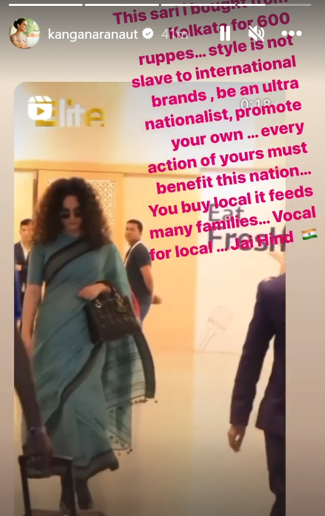 Kangana Ranaut's Instagram Stories.