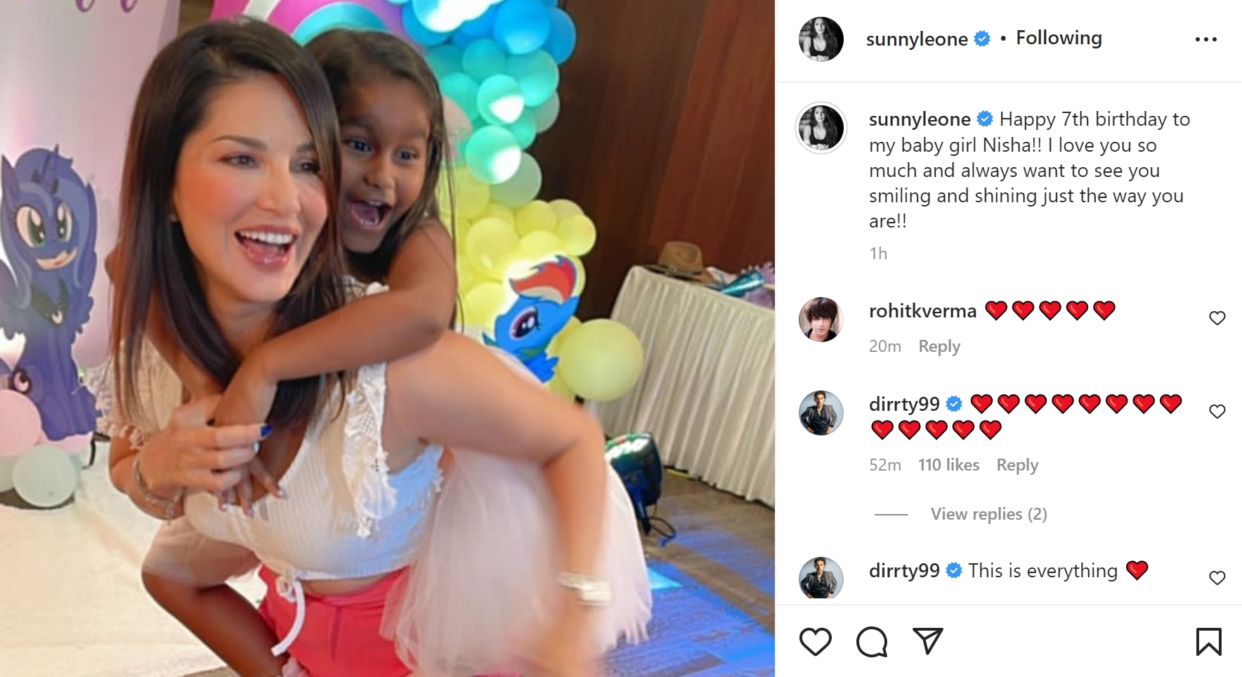 Sunny Leone marks daughter Nishas 7th bday, Daniel calls her gift from god Bollywood