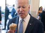 Joe Biden: US President Joe Biden speaks as he stops for ice cream at Baskin Robbins in Portland, Oregon.(AFP) Joe Biden: US President Joe Biden speaks as he stops for ice cream at Baskin Robbins in Portland, Oregon.(AFP)