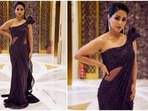 Hina Khan attends Lakme Fashion Week in a saree gown by Gaurav Gupta. (HT Photo/Varinder Chawla) Hina Khan attends Lakme Fashion Week in a saree gown by Gaurav Gupta. (HT Photo/Varinder Chawla)