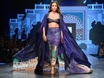 Malaika Arora walks the ramp at the Lakme Fashion Week 2022. (HT Photo/Varinder Chawla) Malaika Arora walks the ramp at the Lakme Fashion Week 2022. (HT Photo/Varinder Chawla)