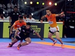 Captain Fazel Atrachali grabbed four points to take his team over the line(Pro Kabaddi League) Captain Fazel Atrachali grabbed four points to take his team over the line(Pro Kabaddi League)