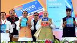Amit Shah unveiled the Hindi MBBS books at a ceremony in Lal Parade Ground in Bhopal on Sunday. (ANI)