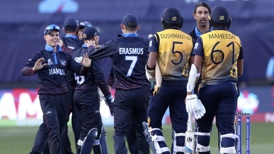 Namibia defeated Sri Lanka in the T20 World Cup opener. (AP) Namibia defeated Sri Lanka in the T20 World Cup opener. (AP)
