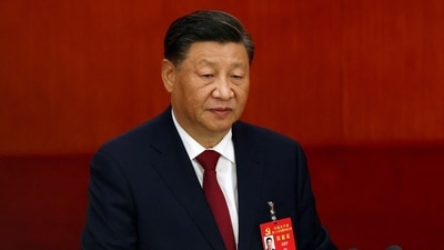 Xi Jinping at Communist Party meeting: Chinese President Xi Jinping attends the opening ceremony. (Reuters)
