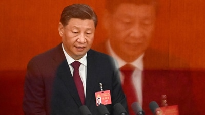 Xi Jinping: China's President Xi Jinping speaks during the opening session of the 20th Chinese Communist Party's Congress. (AFP)