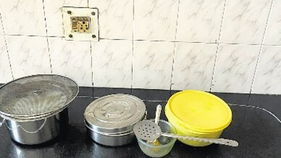 The ‘Lakshman Rekha’ on Neha Singh's kitchan slab The ‘Lakshman Rekha’ on Neha Singh's kitchan slab 