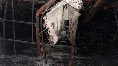 Iran Prison Fire: Damage caused by a fire inside the building of the Evin prison, in the northwest of the Iranian capital Tehran. (AFP) Iran Prison Fire: Damage caused by a fire inside the building of the Evin prison, in the northwest of the Iranian capital Tehran. (AFP)