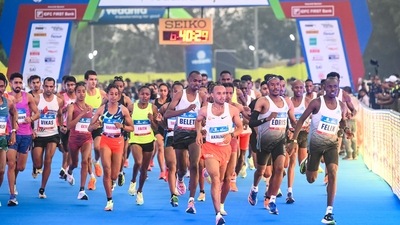 The International Elite winners in the men's and women's categories will take home USD 27,000 each and the prize fund includes the top 10 finishers in both. They will also receive an Event Record Bonus of USD 12,000 as an incentive. (AFP) The International Elite winners in the men's and women's categories will take home USD 27,000 each and the prize fund includes the top 10 finishers in both. They will also receive an Event Record Bonus of USD 12,000 as an incentive. (AFP)